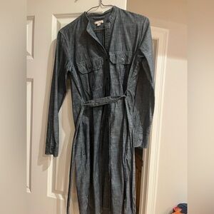 GAP XS Denim Long-Sleeve Belted Dress
Chambray